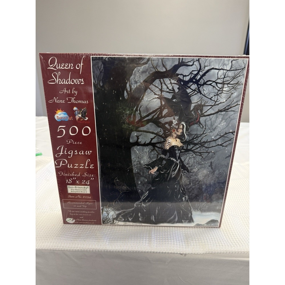 New Sunsout 500 pc Puzzle Nene Thomas Queen of Shadows #67734 18x24 Gothic Witch
